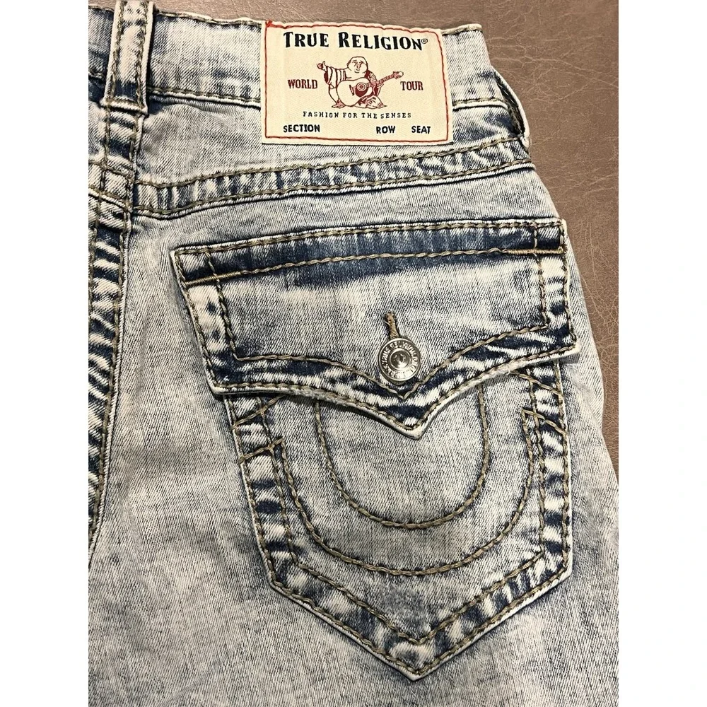 True Religion Men's Light Blue Jean/denim Shorts NWT Msrp $99 Waist 28‎